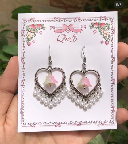 Lily of the valley jhumkey silver — handmade by QnE, photo 10 of 10