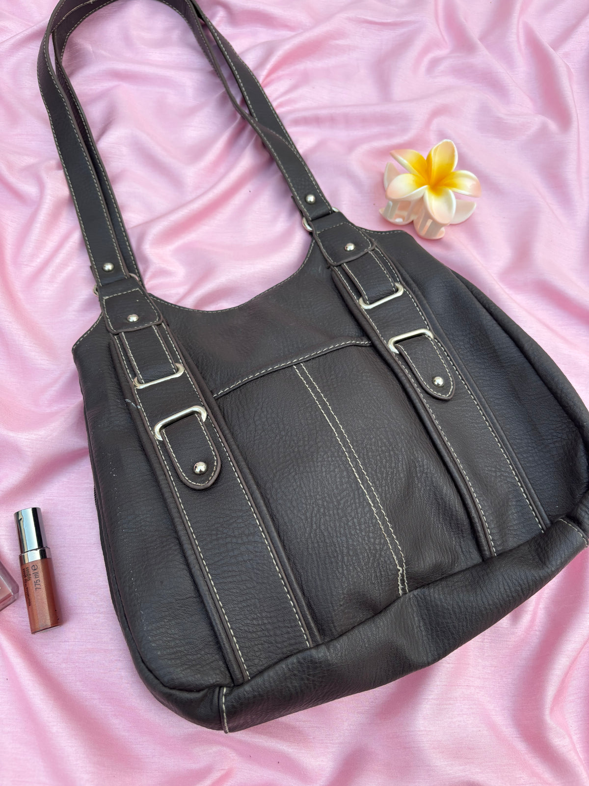 Brown y2k leather bag