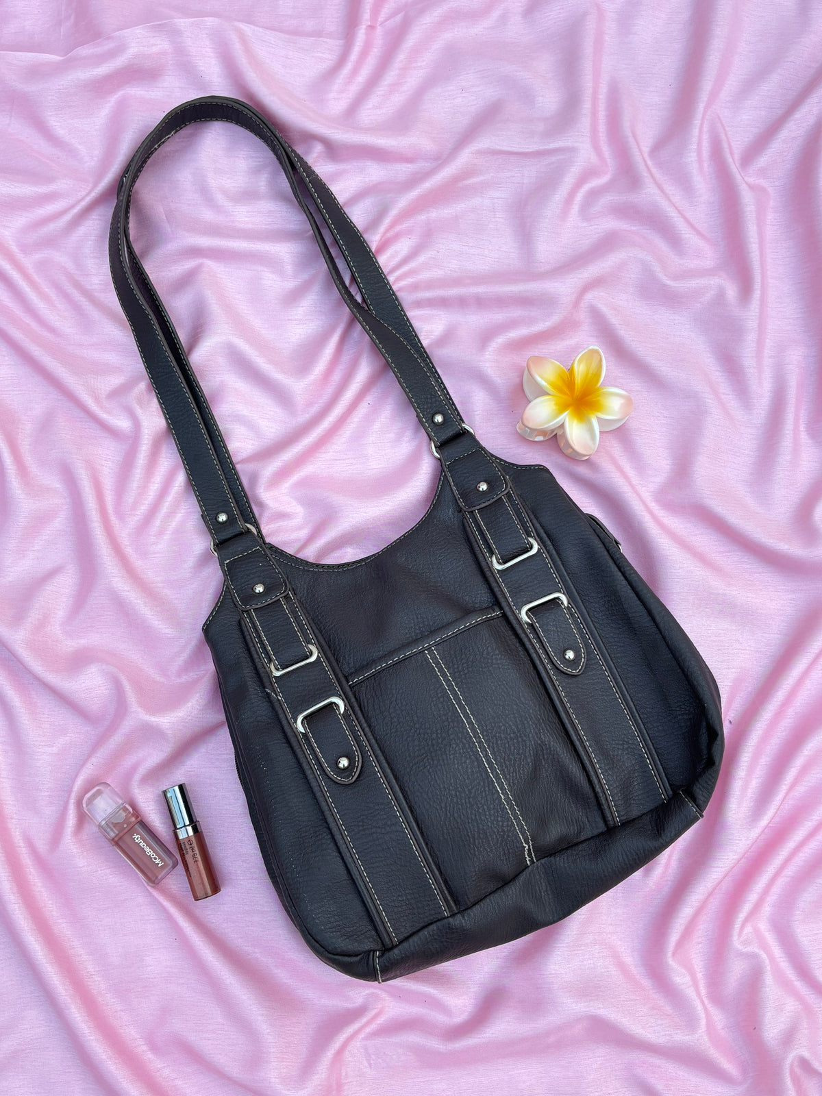 Brown y2k leather bag