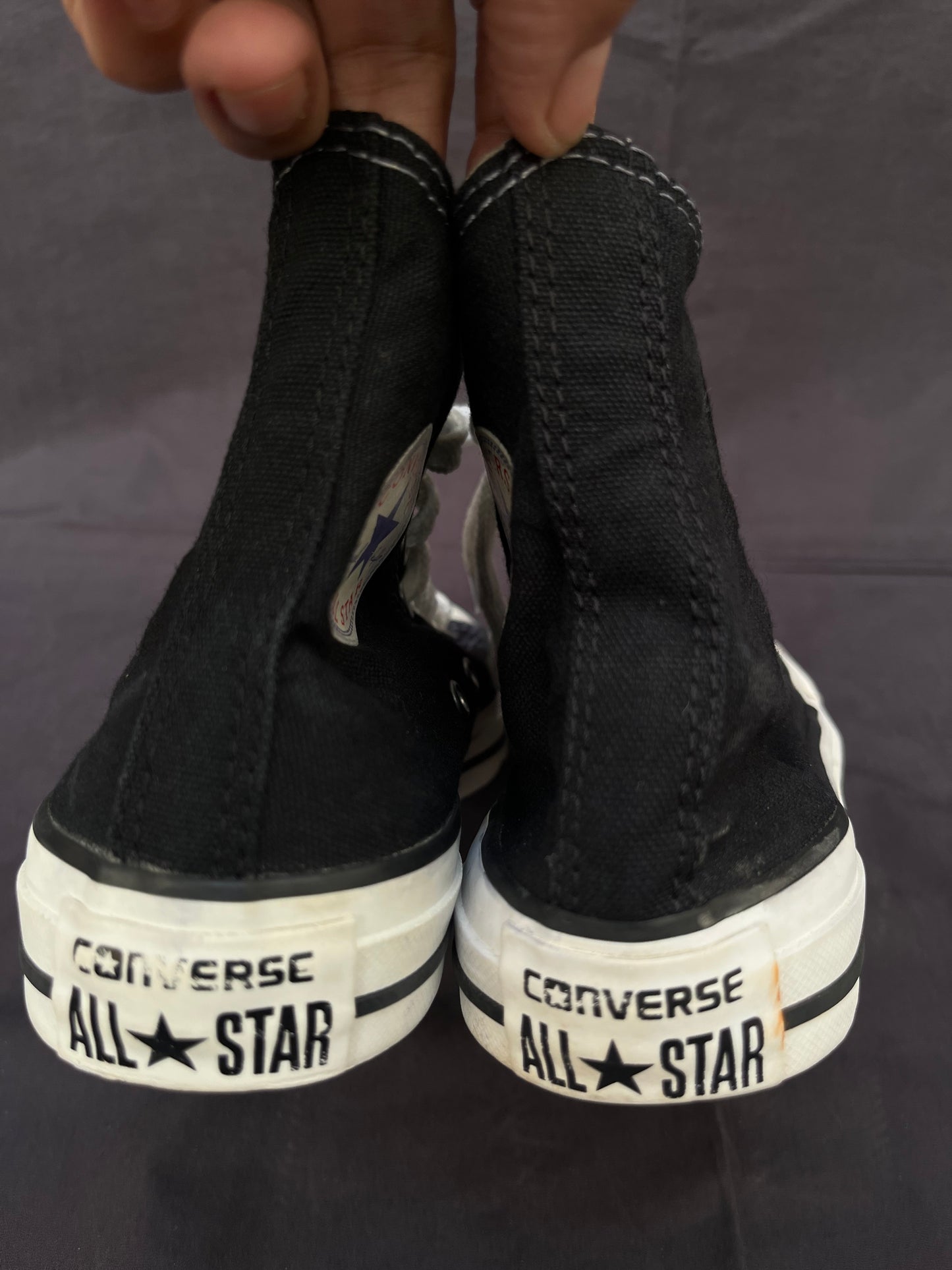 Black hightop converse