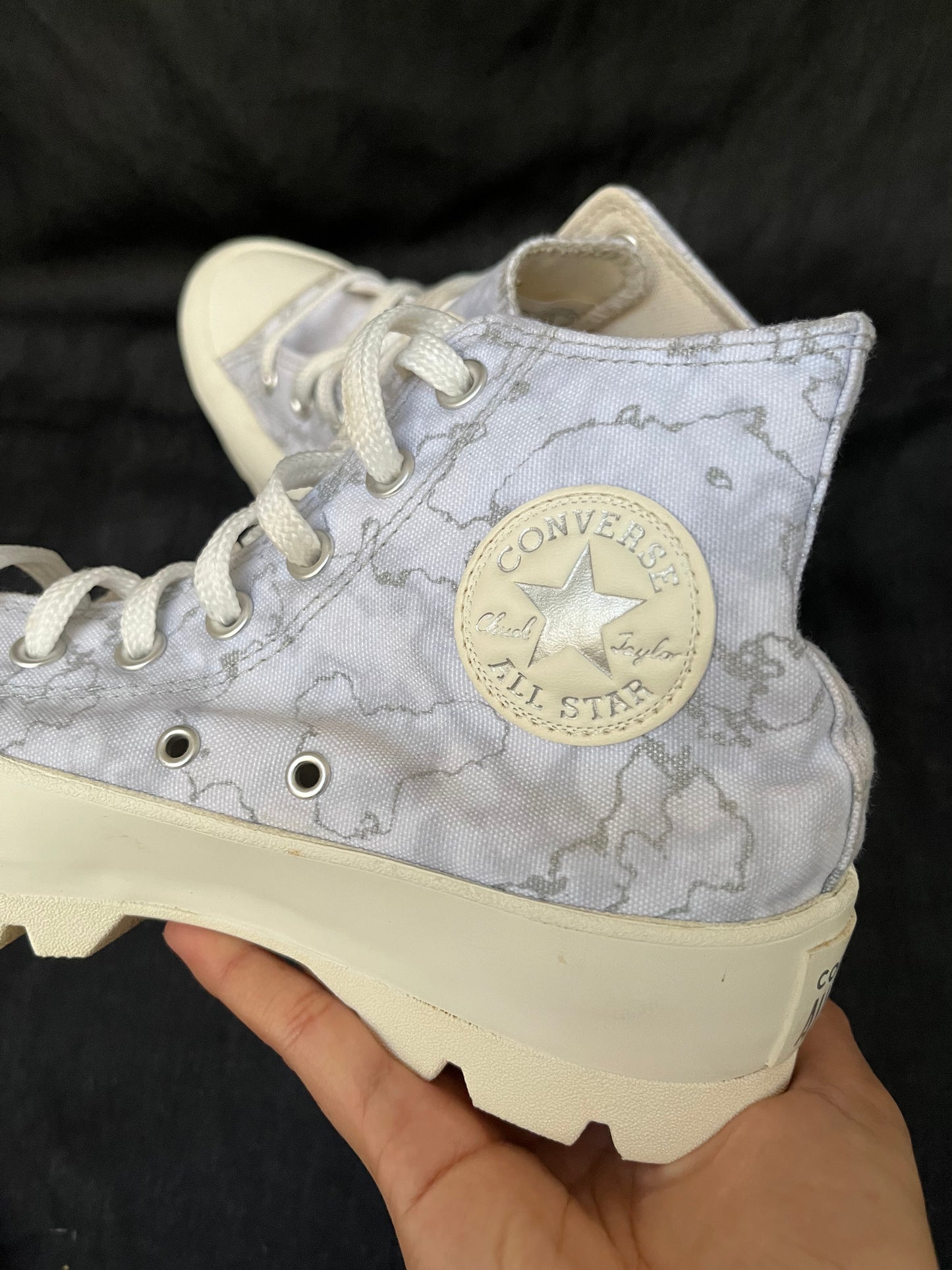 New Rare white lugged hightops