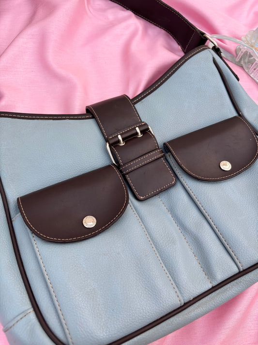 Pastel blue leather bag