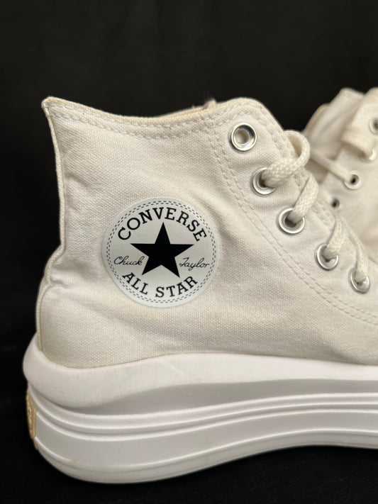 Platform white hightop move