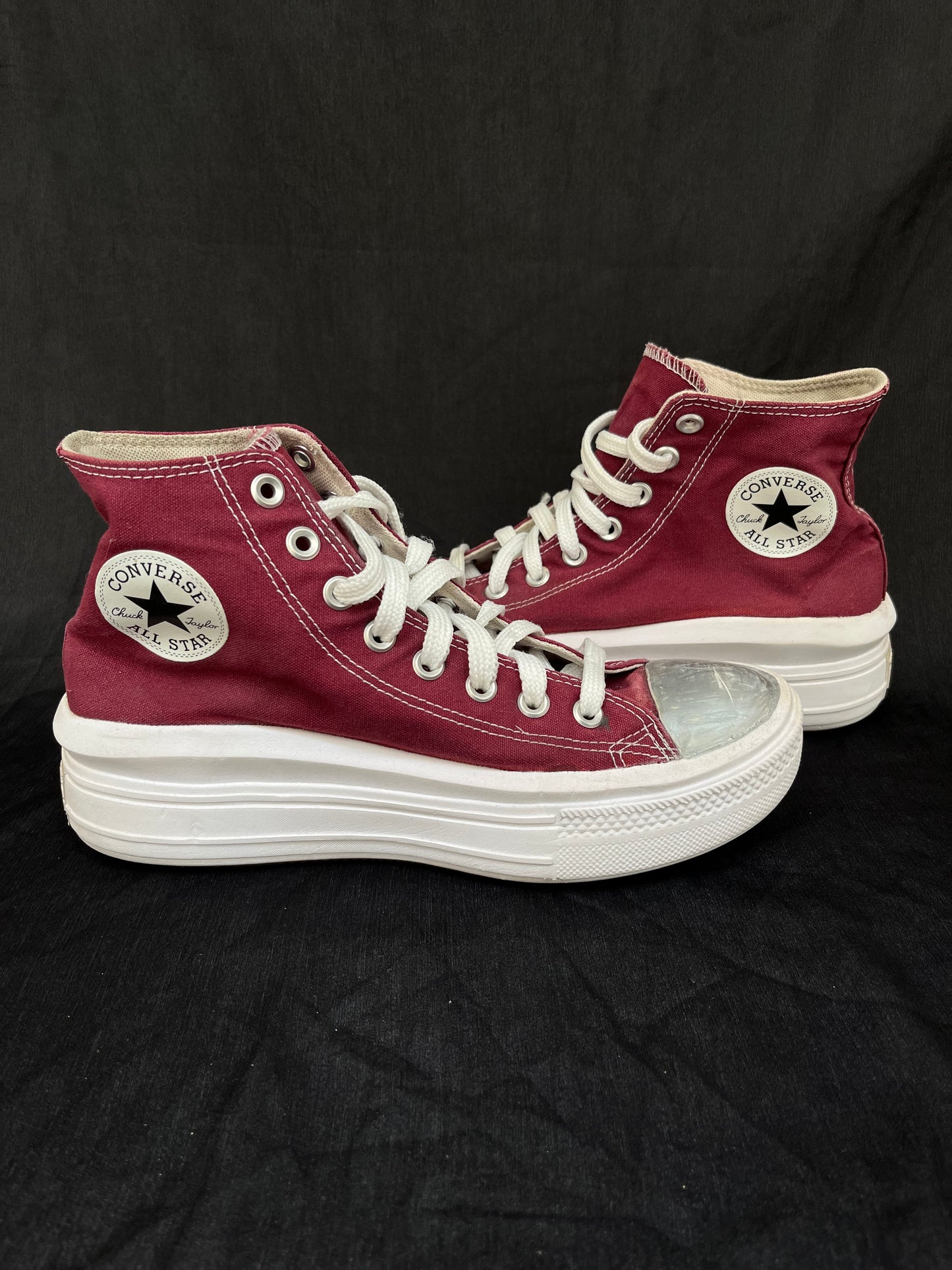 Maroon platform hightops (41.5)