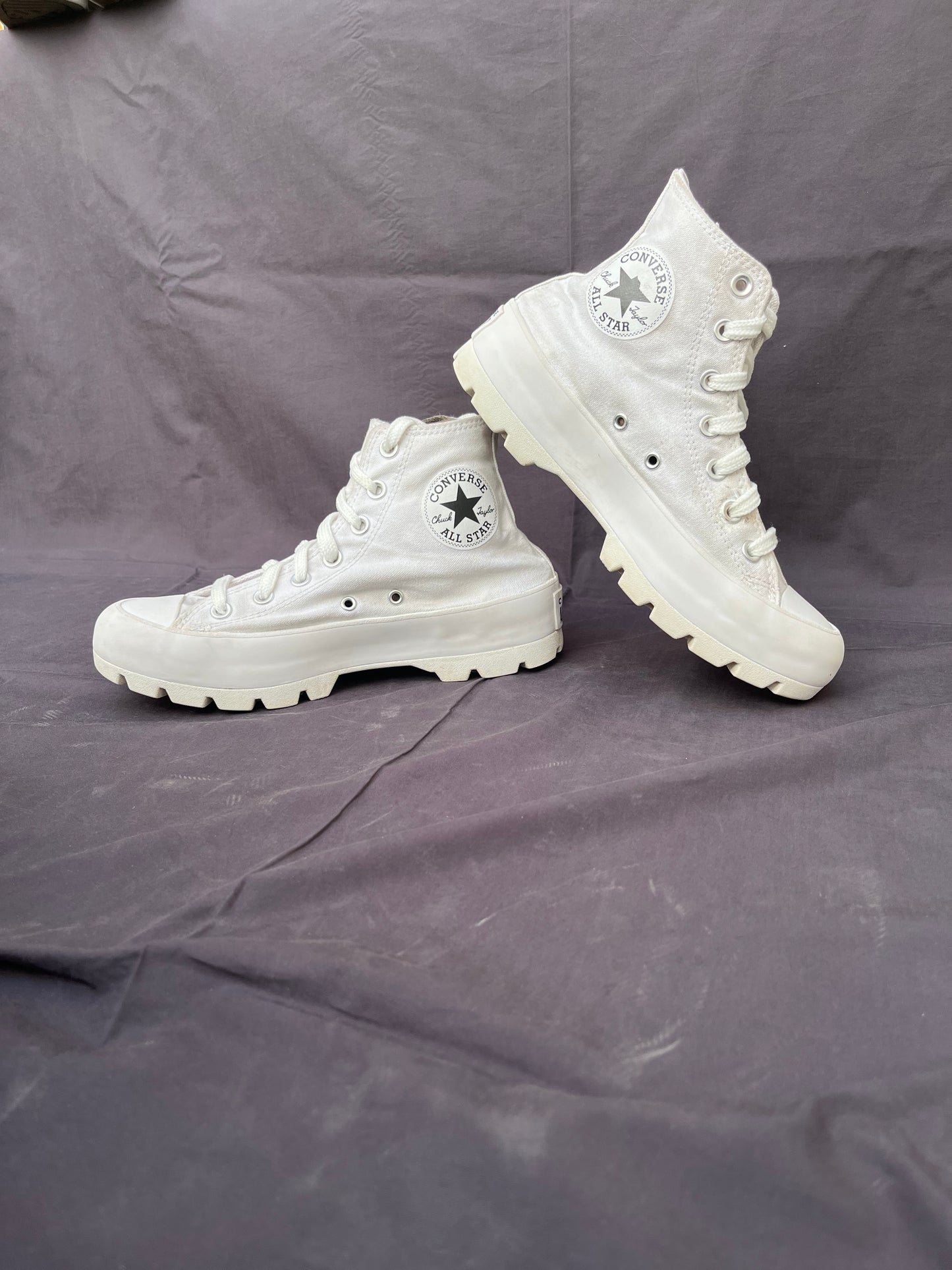 White lugged high top