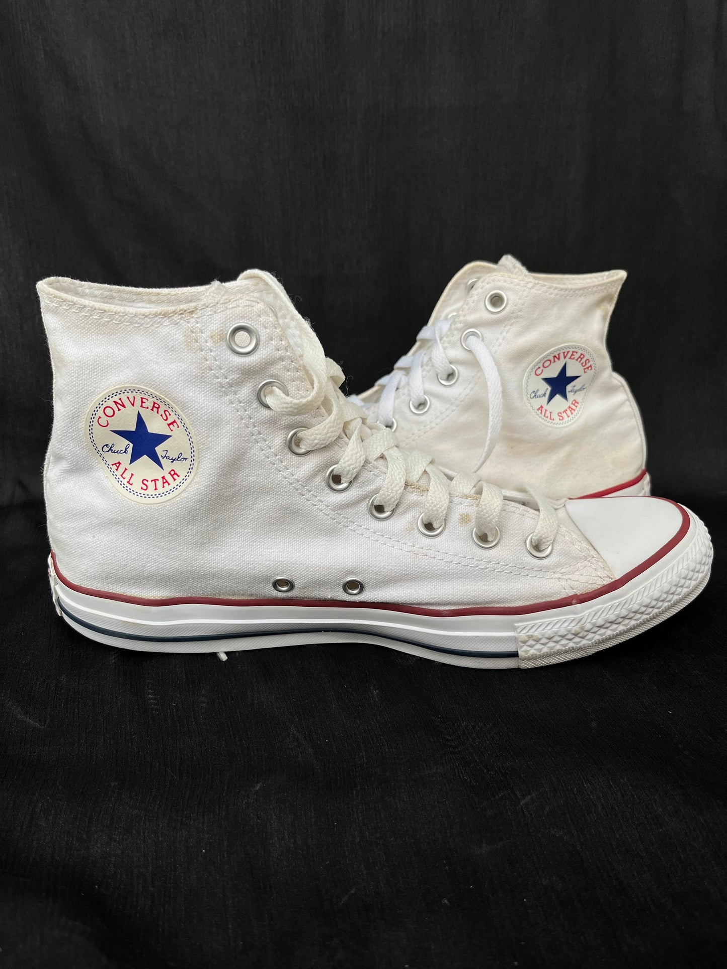 White hightop converse