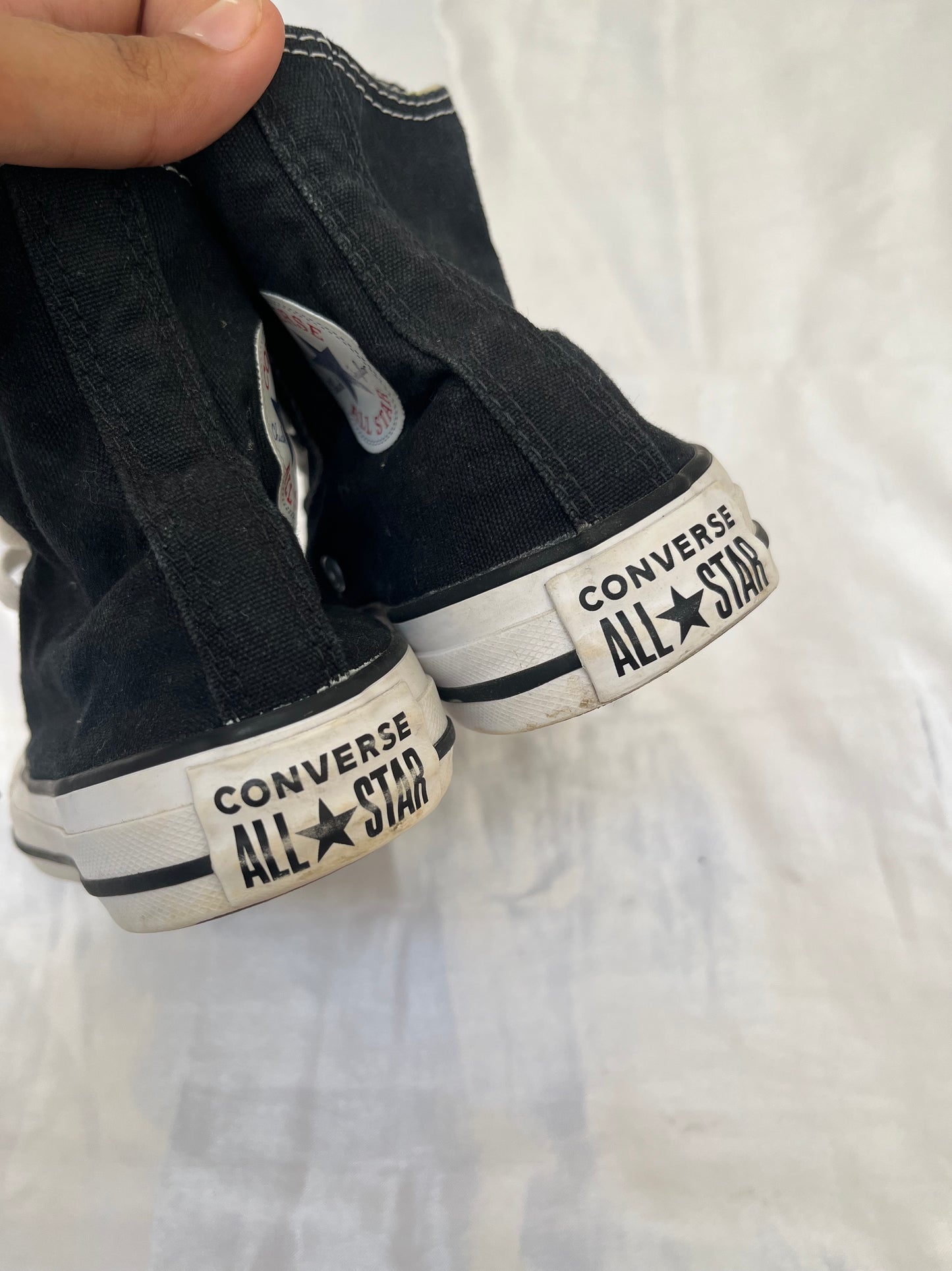 Black hightop converse