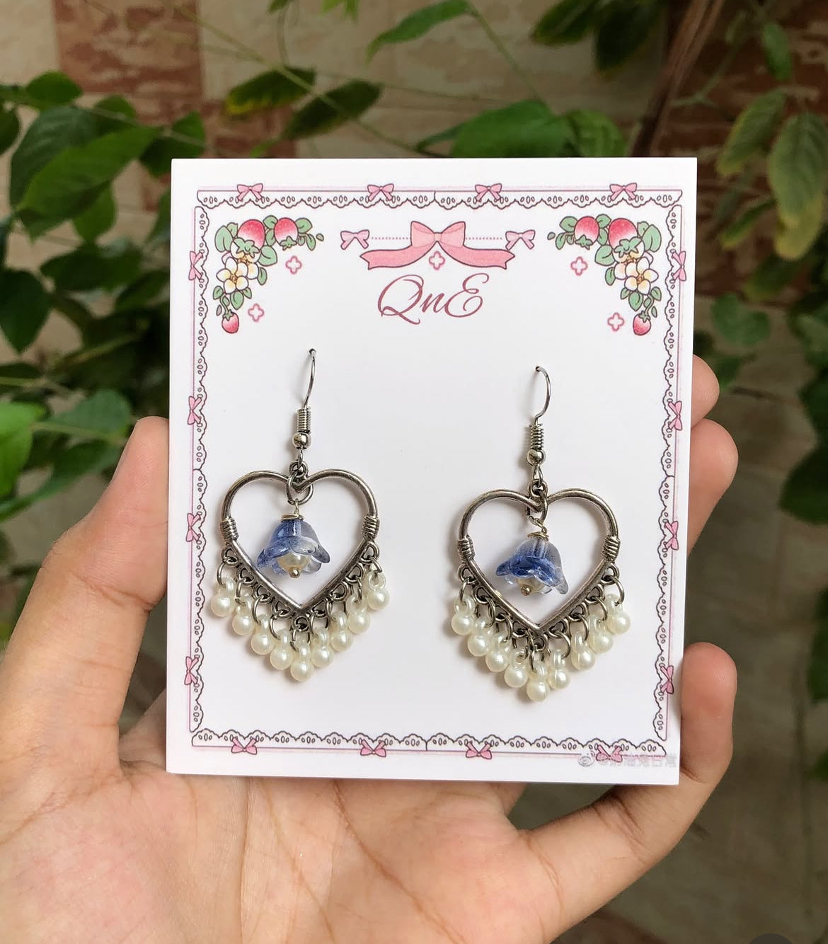 Lily of the valley jhumkey in silver