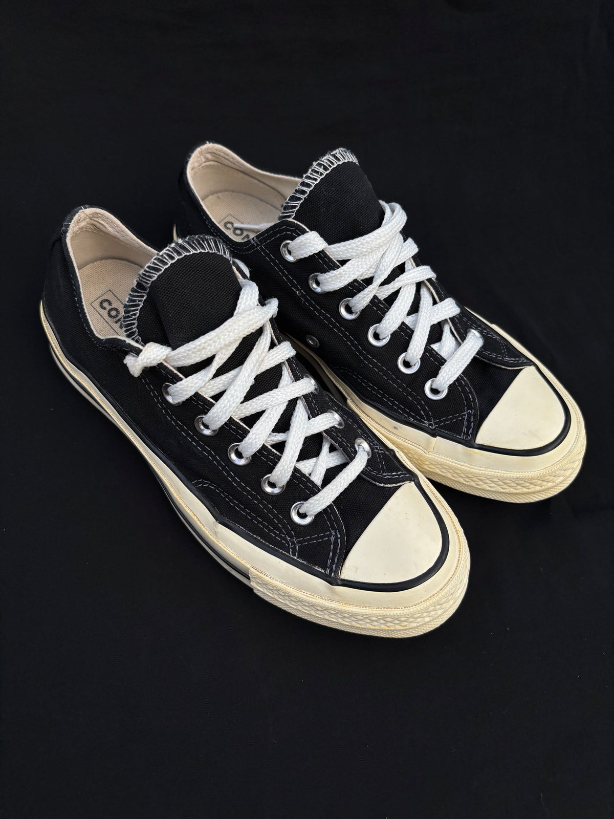 Chuck 70 black lowtops — preloved, excellent condition, photo 1 of 4