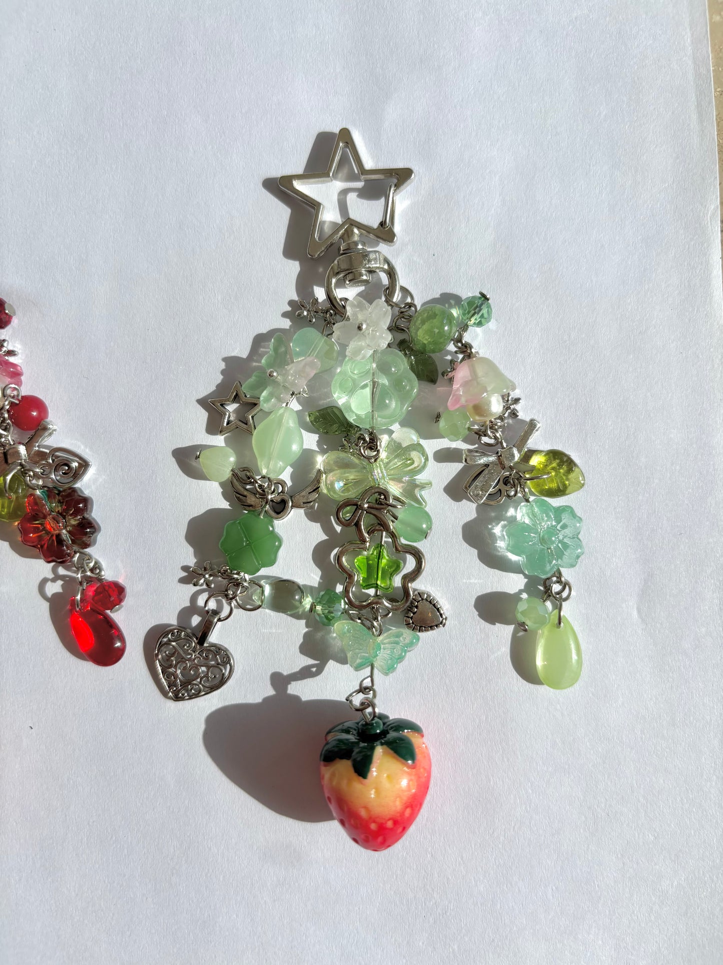 Chunky strawberry keychains
