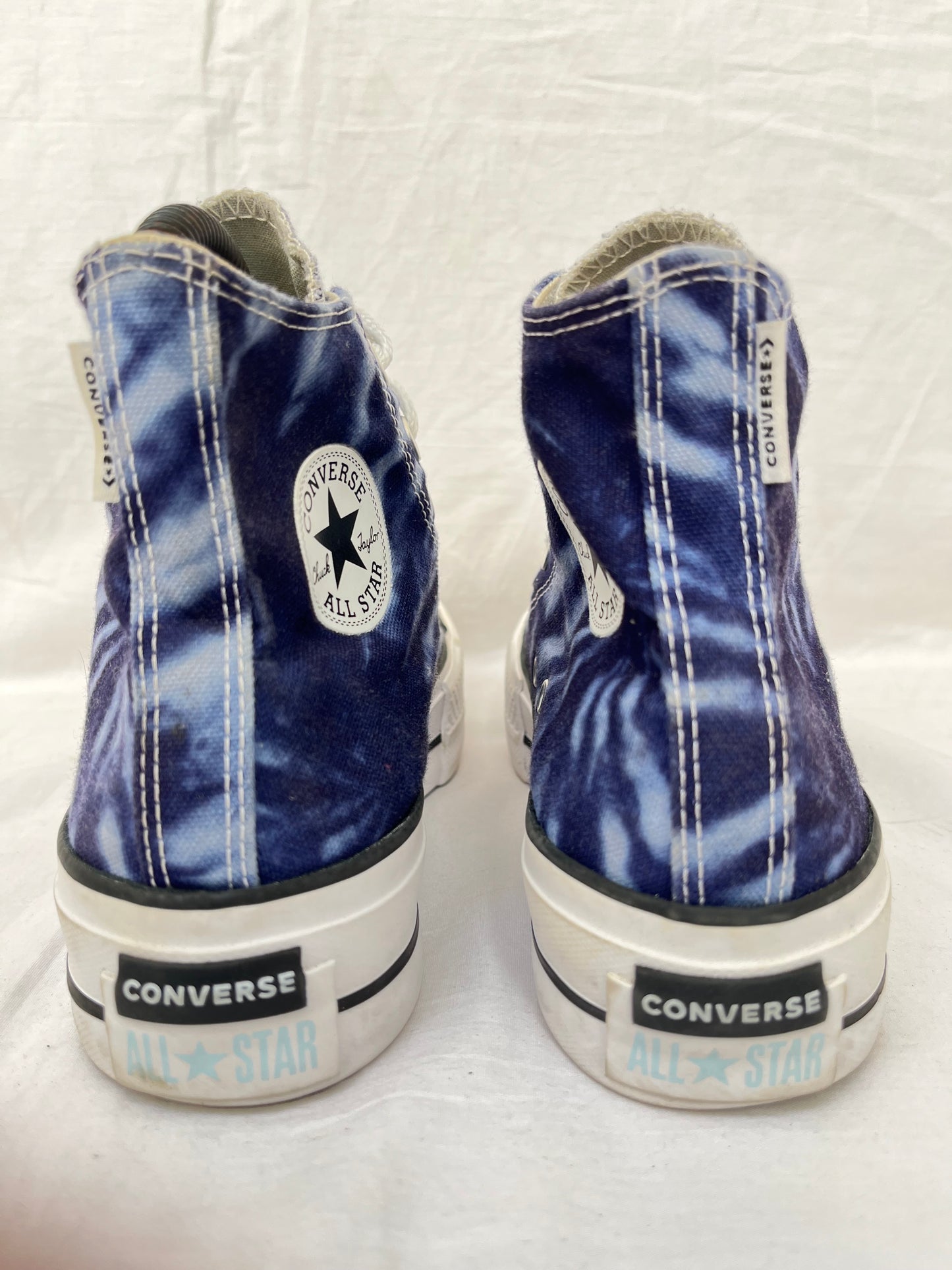 Tie dye platform blue hightop