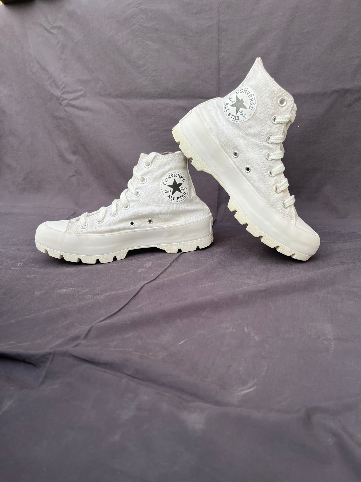 White lugged platform hightop
