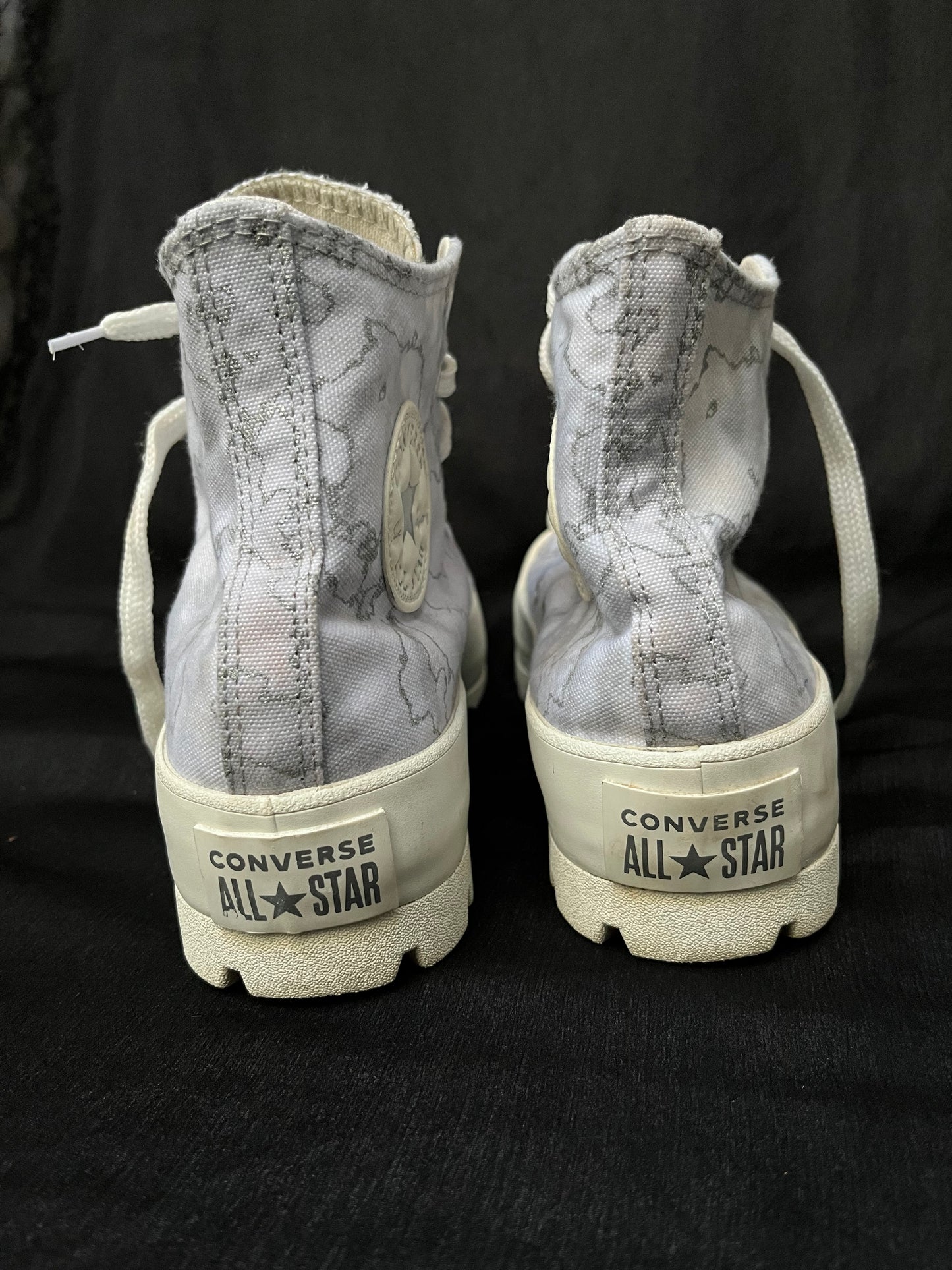 New Rare white lugged hightops