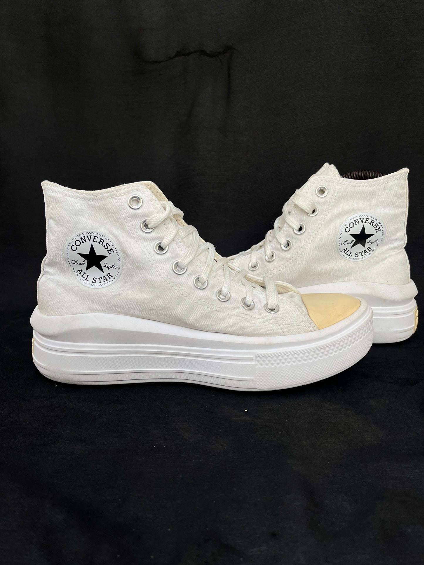 Platform white hightop move