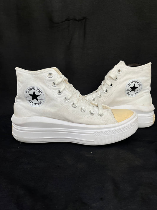 Platform white hightop move