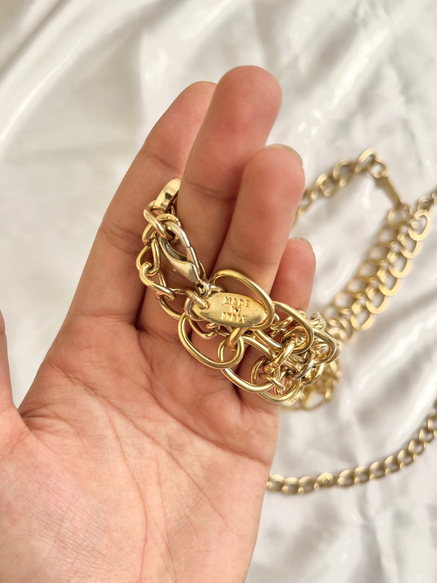 Double layered gold waistchain