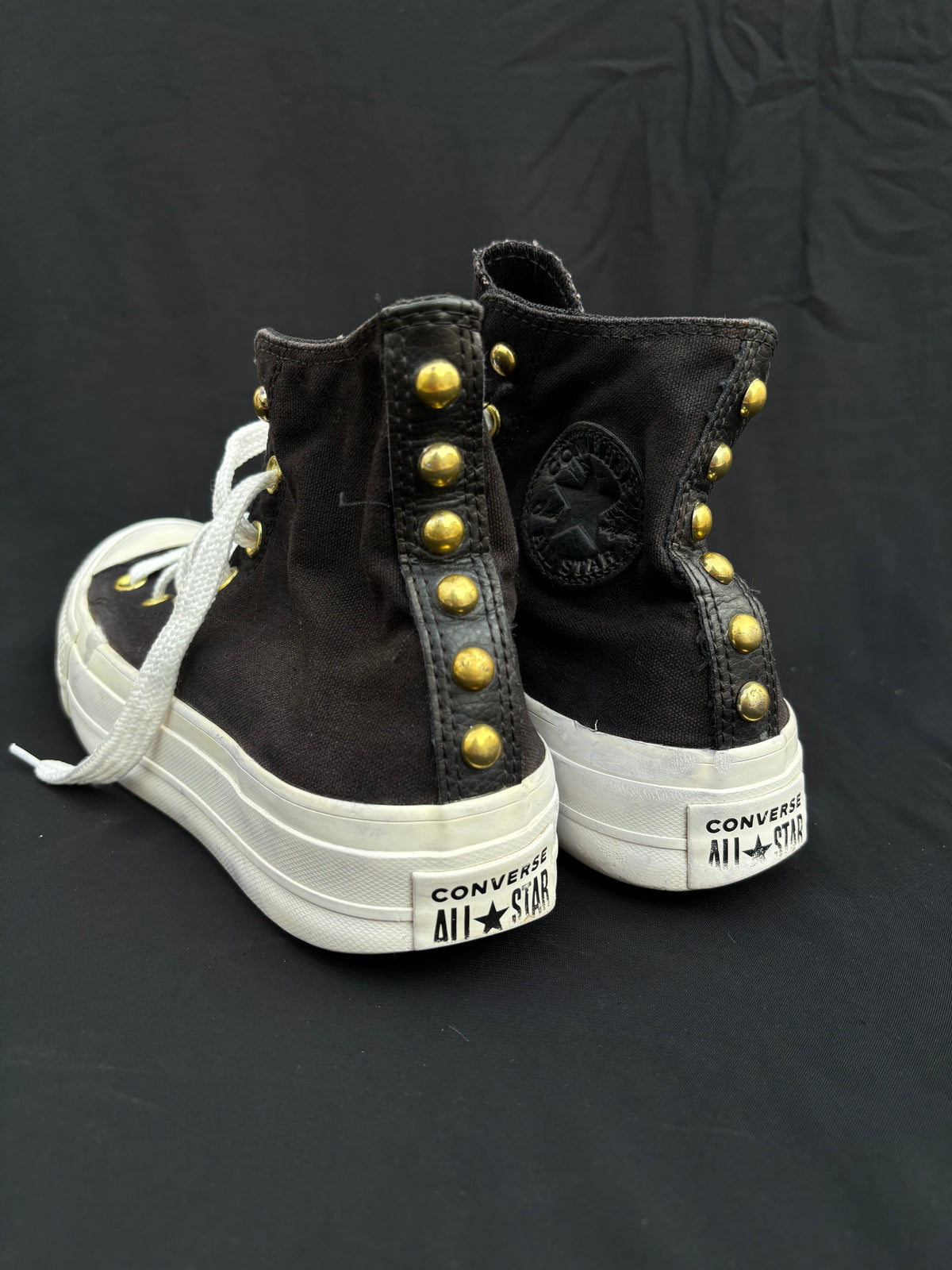 Studded platform black hightops (38)