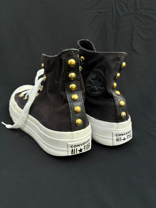 Studded platform black hightops (38)
