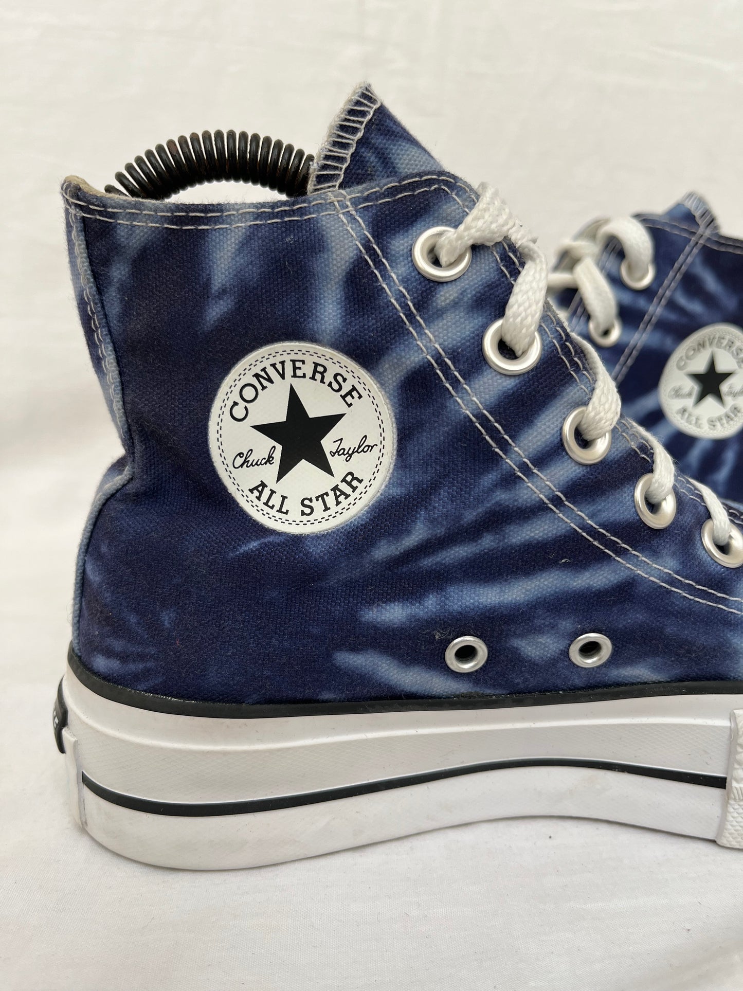 Tie dye platform blue hightop