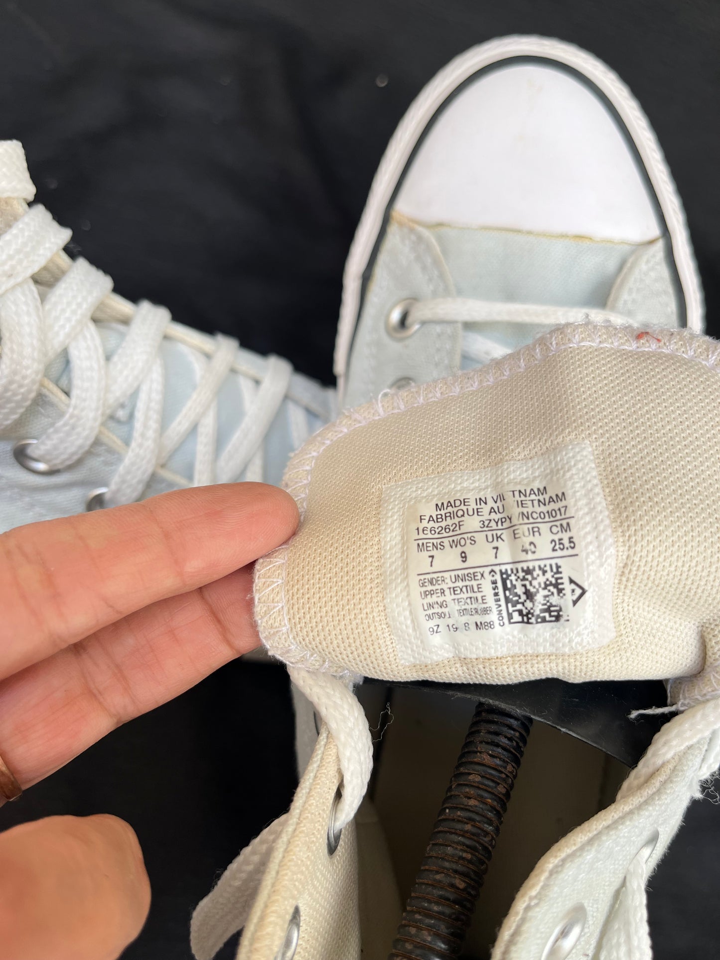 Baby blue hightops normal n platform