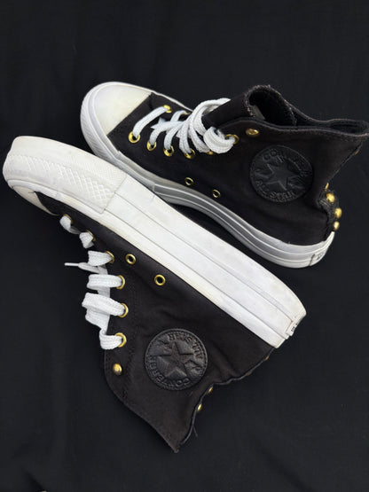 Studded platform black hightops (38) — preloved, excellent condition, photo 3 of 4