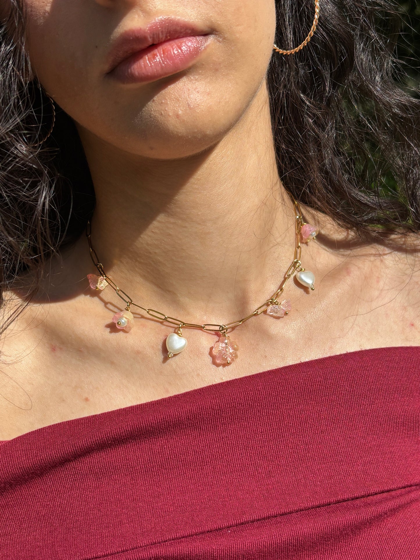 Golden summer stack necklaces