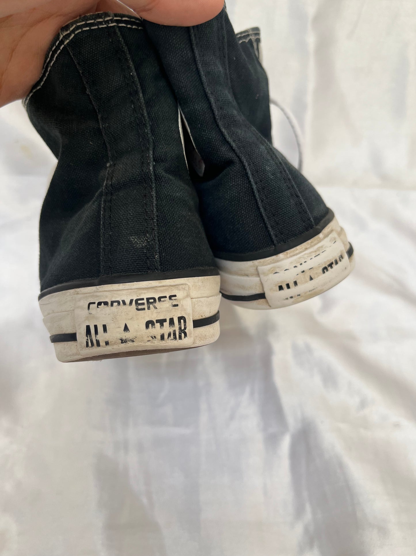 Black hightop converse