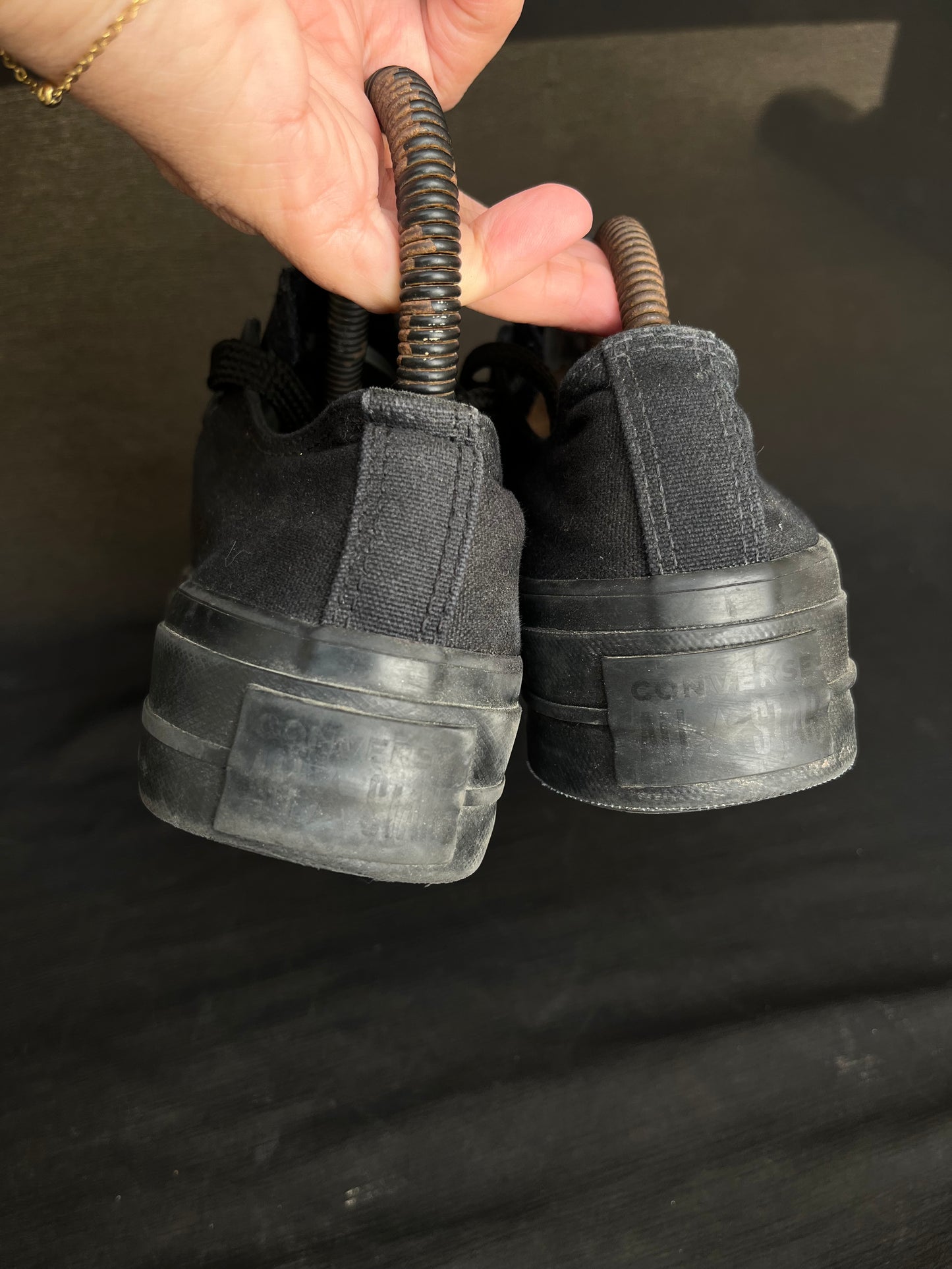 Full black platform lowtop