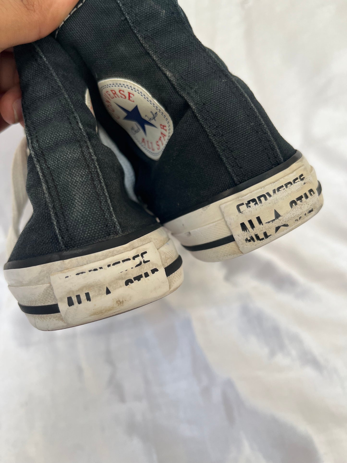 Black hightop converse