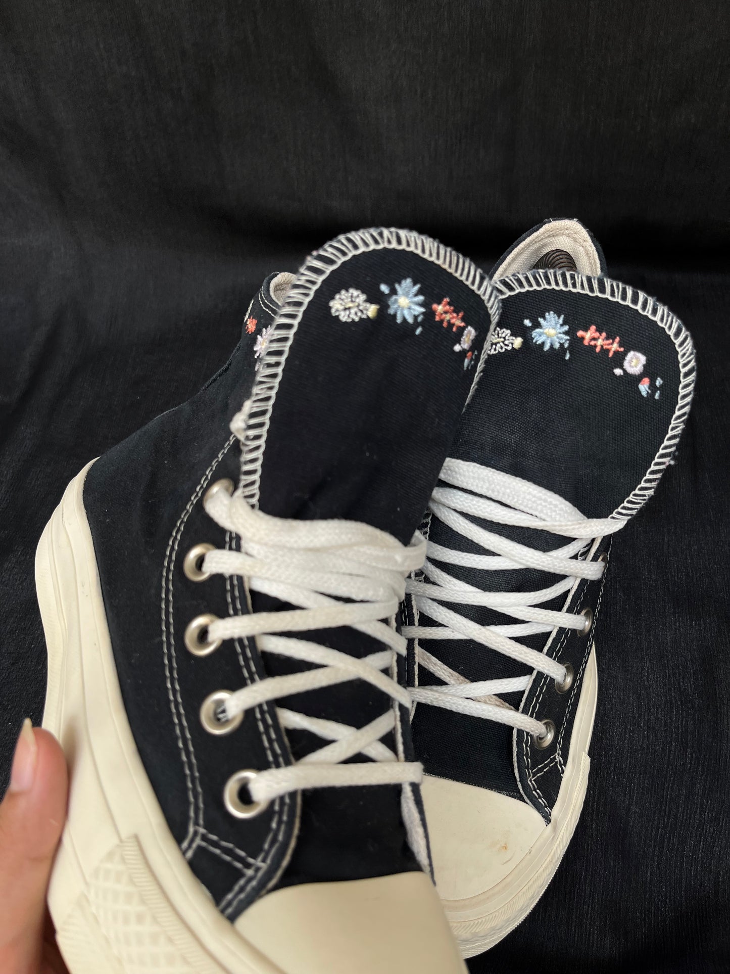 Special edition platform black hightops
