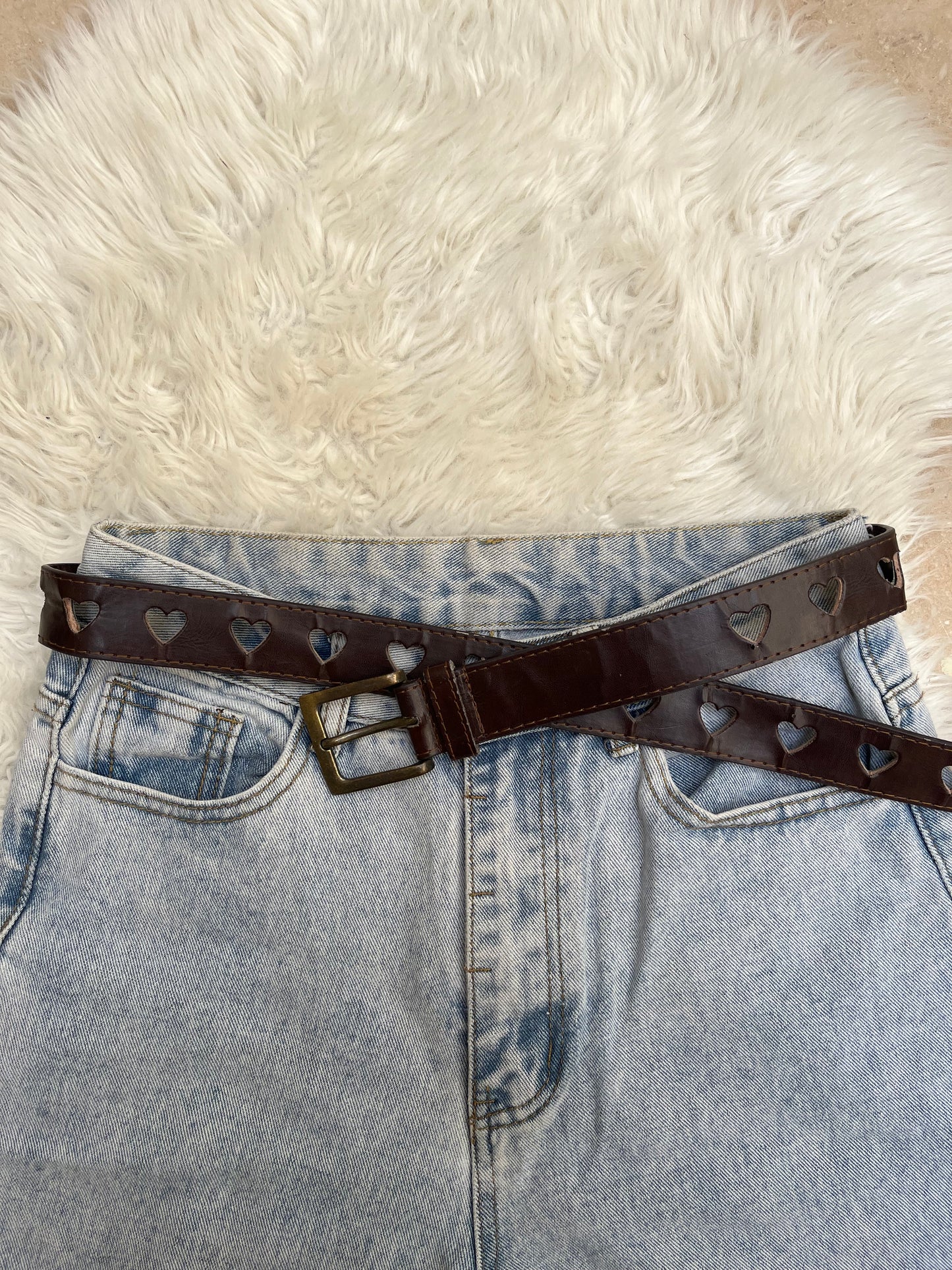 Brown heart belt