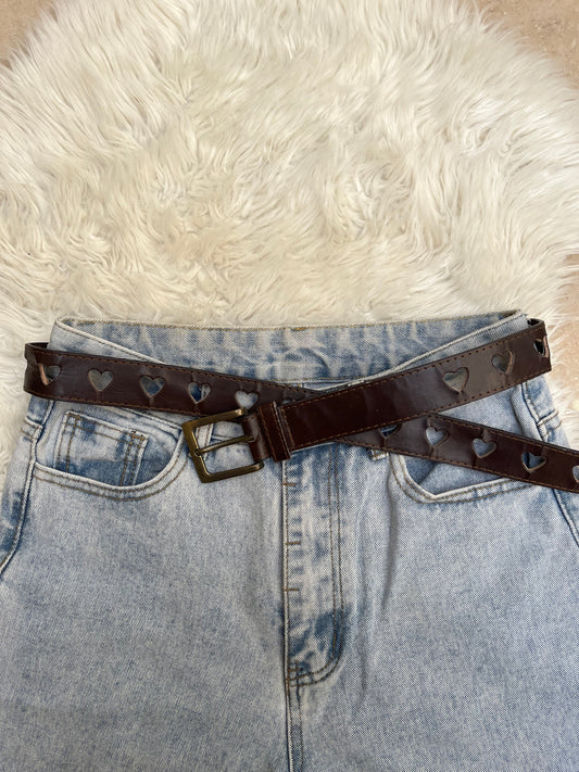 Brown heart belt