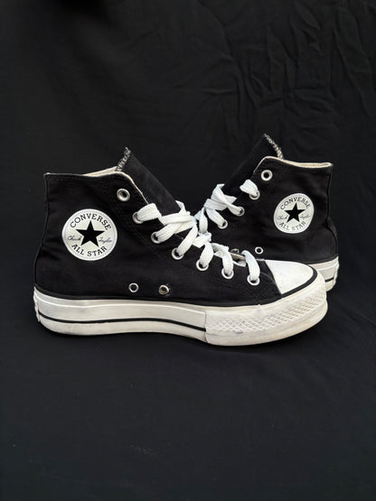 Black platform hightop converse — preloved, photo 1 of 4
