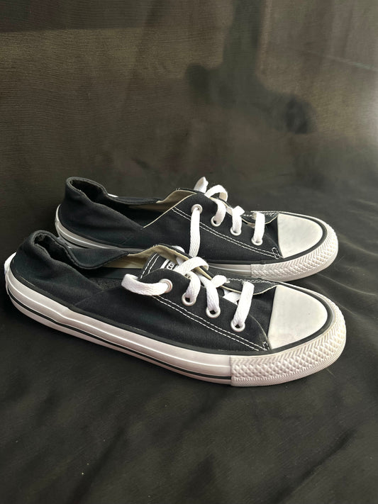 Converse lowtop black slip on