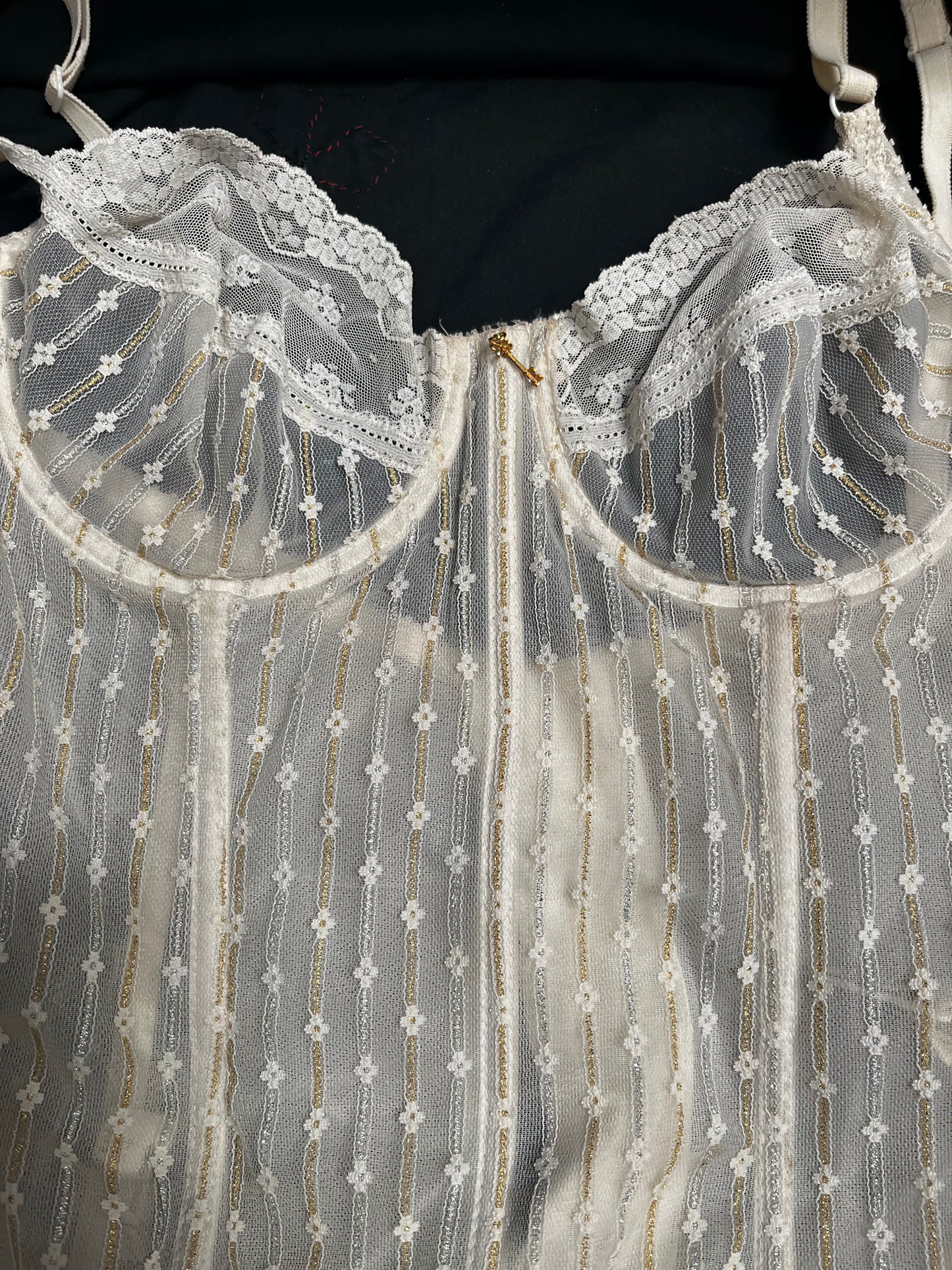 White lace bustier style corset