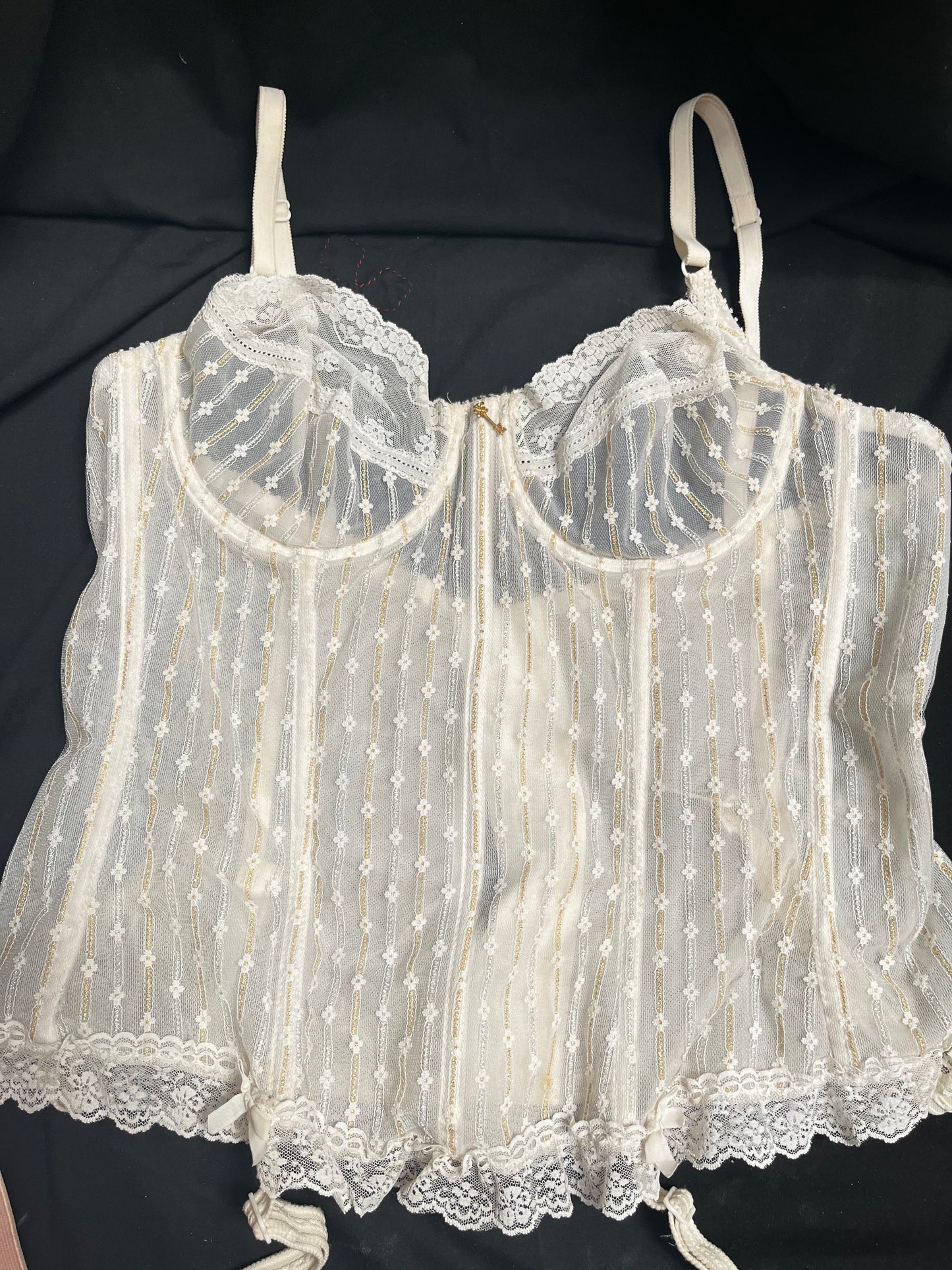 White lace bustier style corset